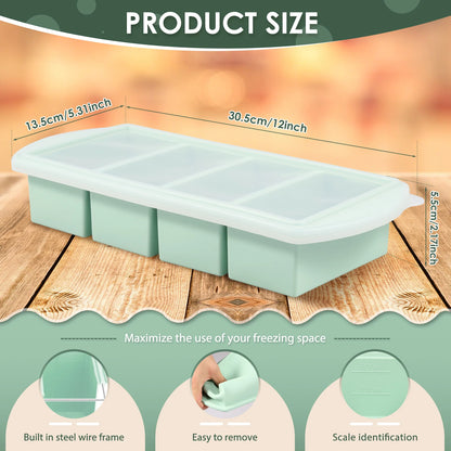 Revolutionary Silicone Freezer Tray - Effortlessly Store and Organize Your Food with 2 to 4 Cubes!